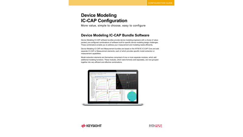PathWave Device Modeling (IC-CAP) Configuration